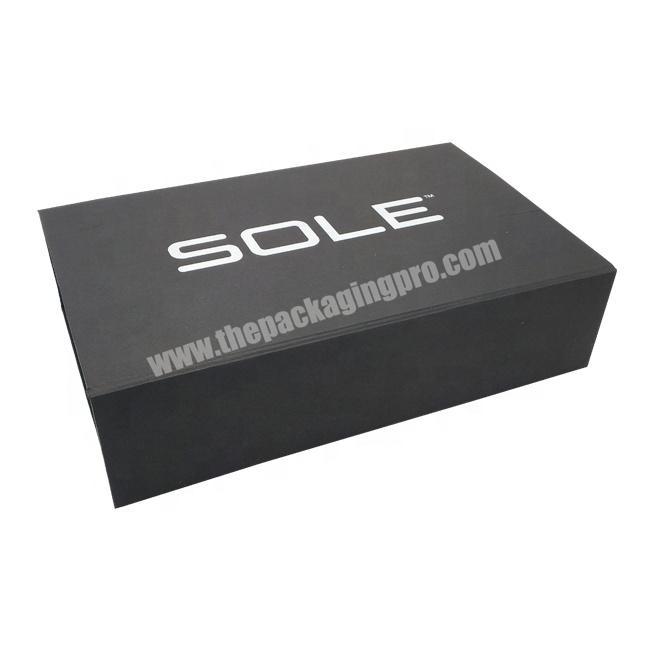 bespoke black luxury custom cardboard gift box with magnetic closure