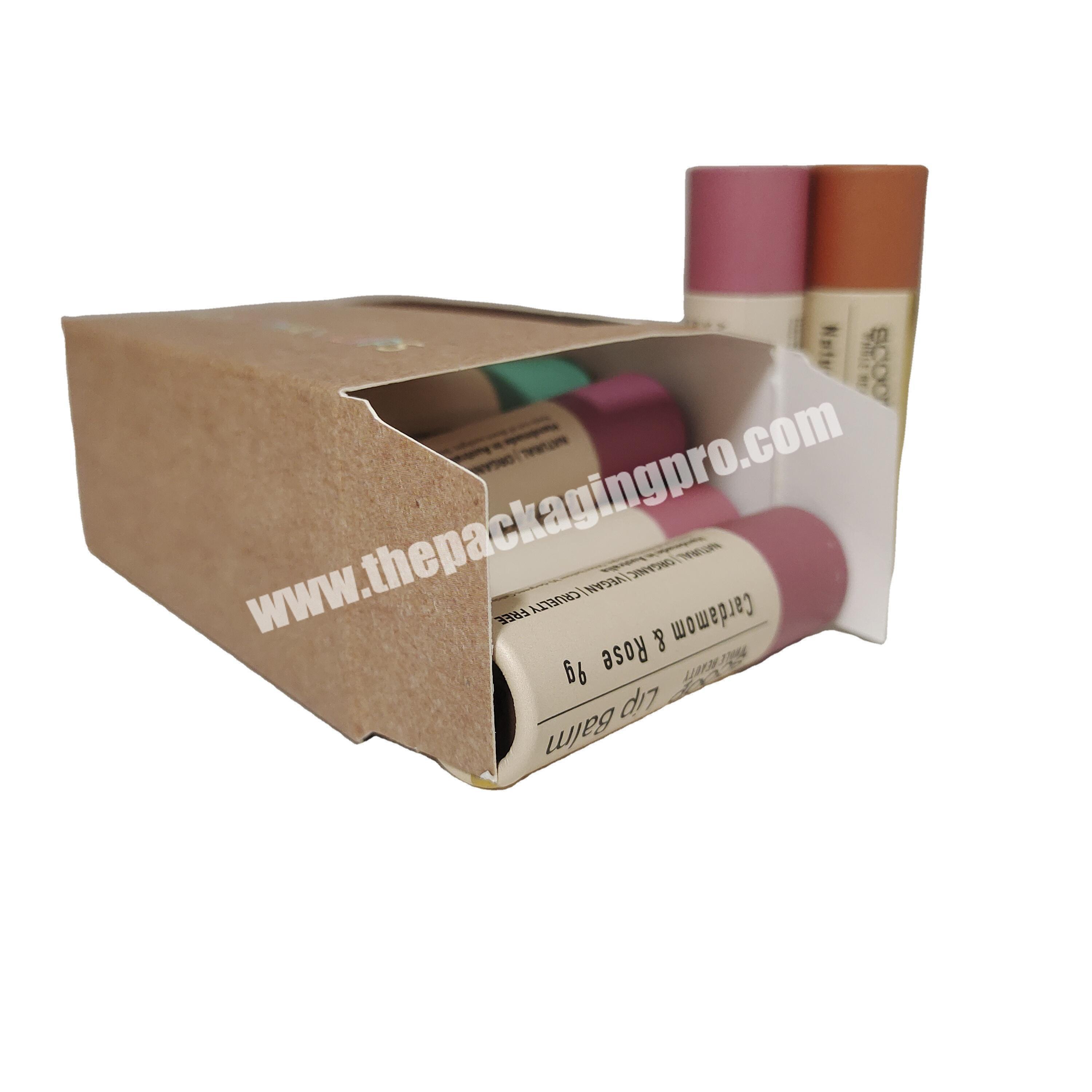 biodegradable packaging tube push up paper lip balm tube deodorant packaging container