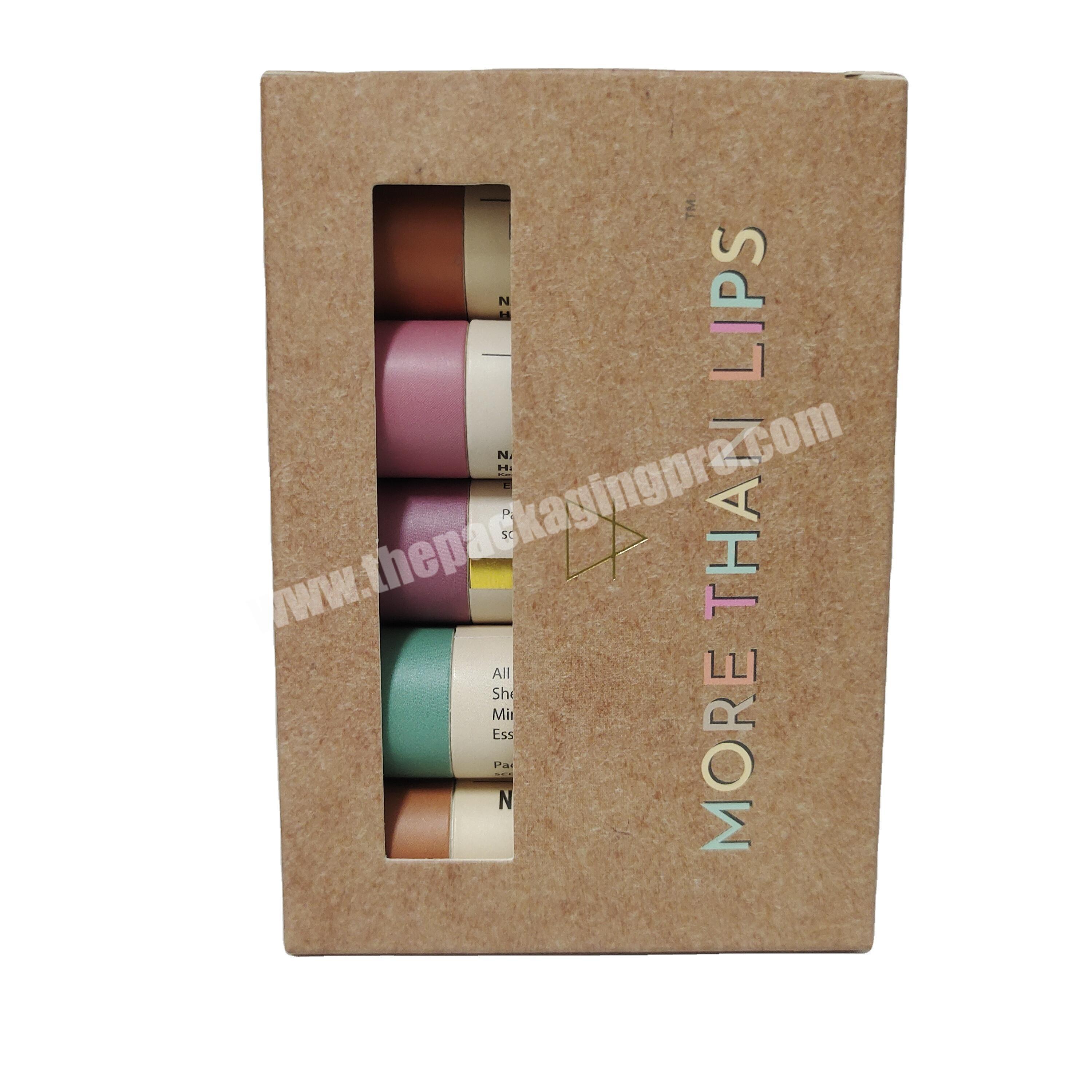 biodegradable cosmetic paper box and paper tube for lip balm container