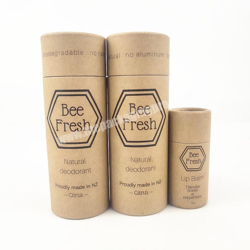 biodegradable custom size and design paper tube for lip balms