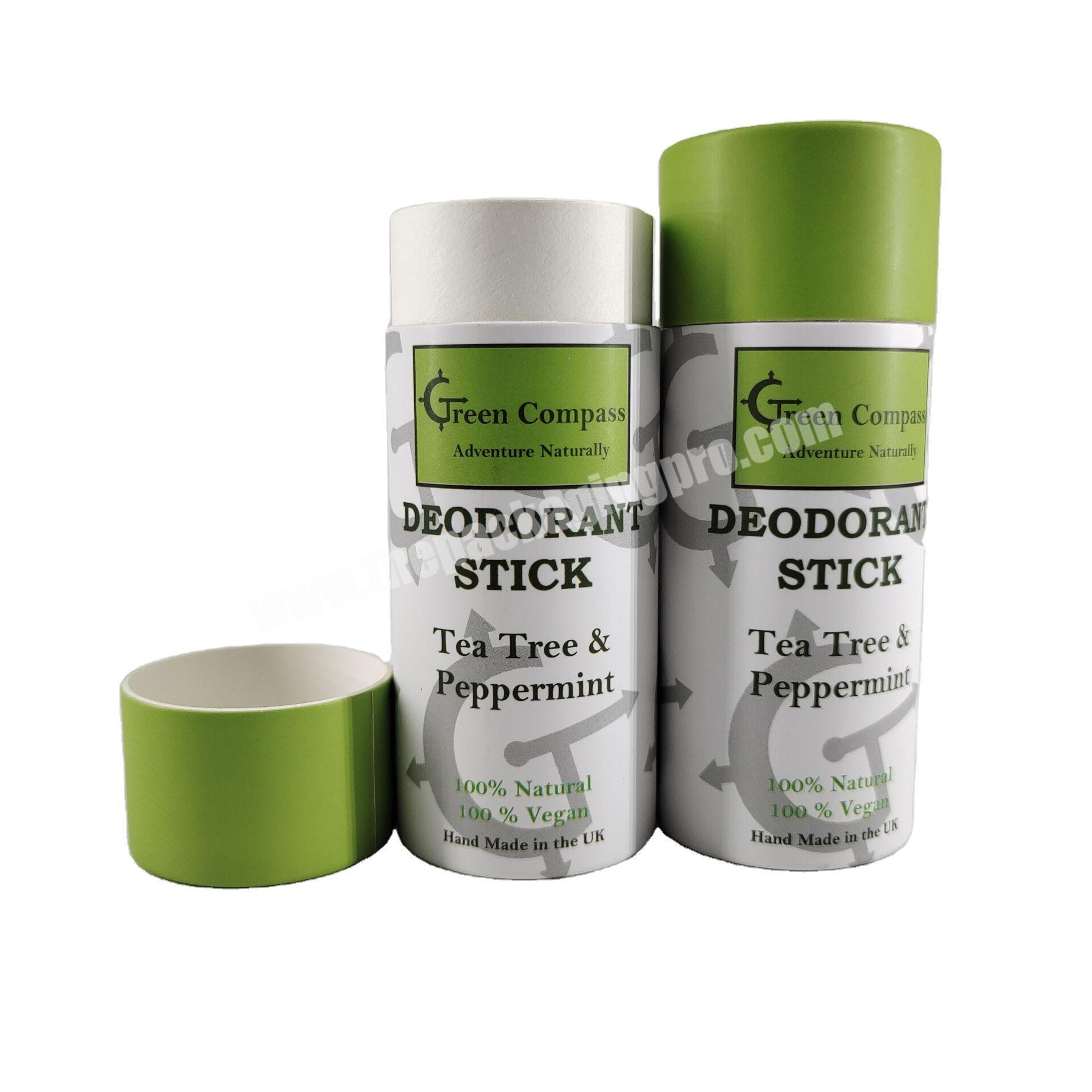 biodegradable plastic free zero waste push up paper deodorant tube