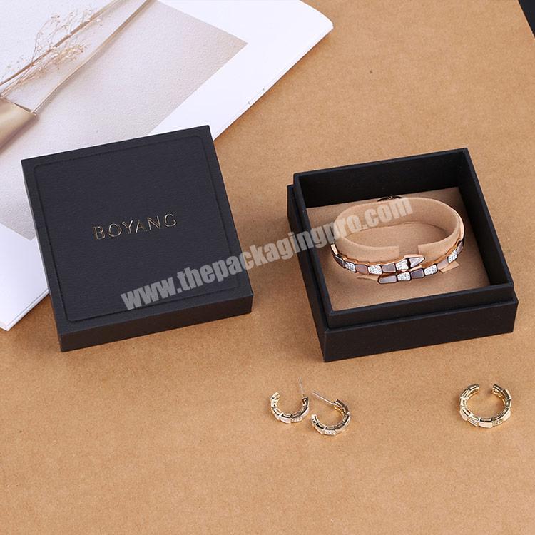 black Guangdong Boyang Factory Wholesale Paper Bangle Jewellery Watch and Bracelet Box Customised