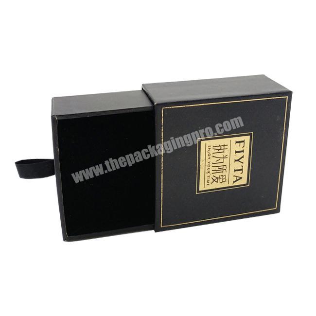 black fancy paper box cardboard sleeve packaging for soap