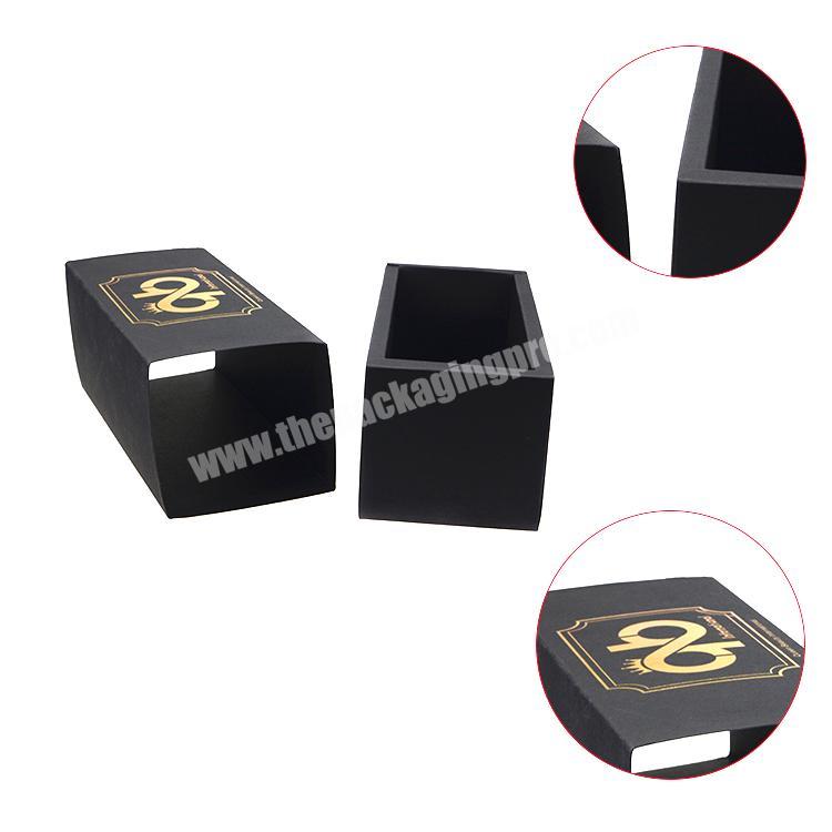 black folding box sliding drawer gift box custom 300 gsm paper packaging box