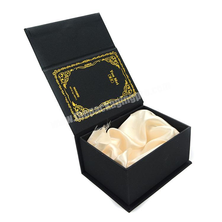 black magnetic paper box hard recycled cardboard box packaging cosmetic packaging box