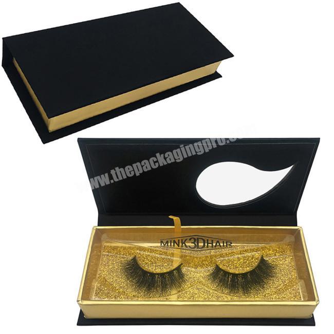 black matte premium make your own brand luxury custom gift paper false eyelash packaging box