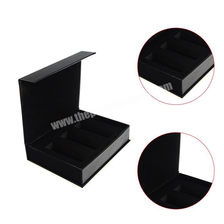 black rigid cardboard box black folding box magnetic gift box packaging