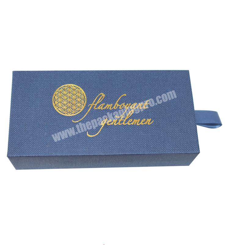 bracelet jewelry packaging boxes custom logo with foam insert drawer gift box blue black gold foil logo