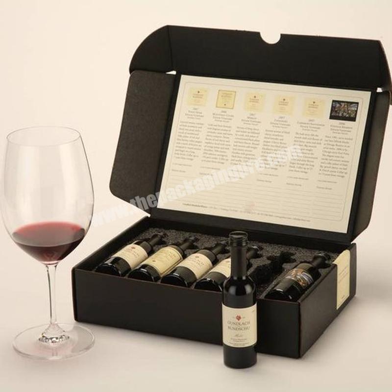 cardboard holder luxury boxes round wine kraft elegant wine boxes custom packaging with dividers gift boxes wine and food
