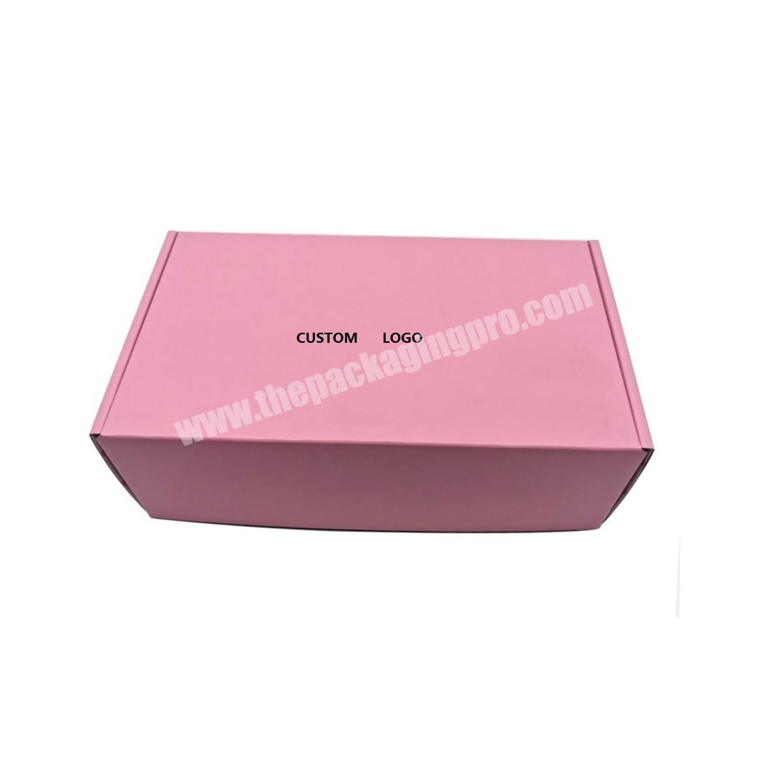 corrugated colored Eco recycled individually packed kraft gift box small mailing pink corrugated boxes