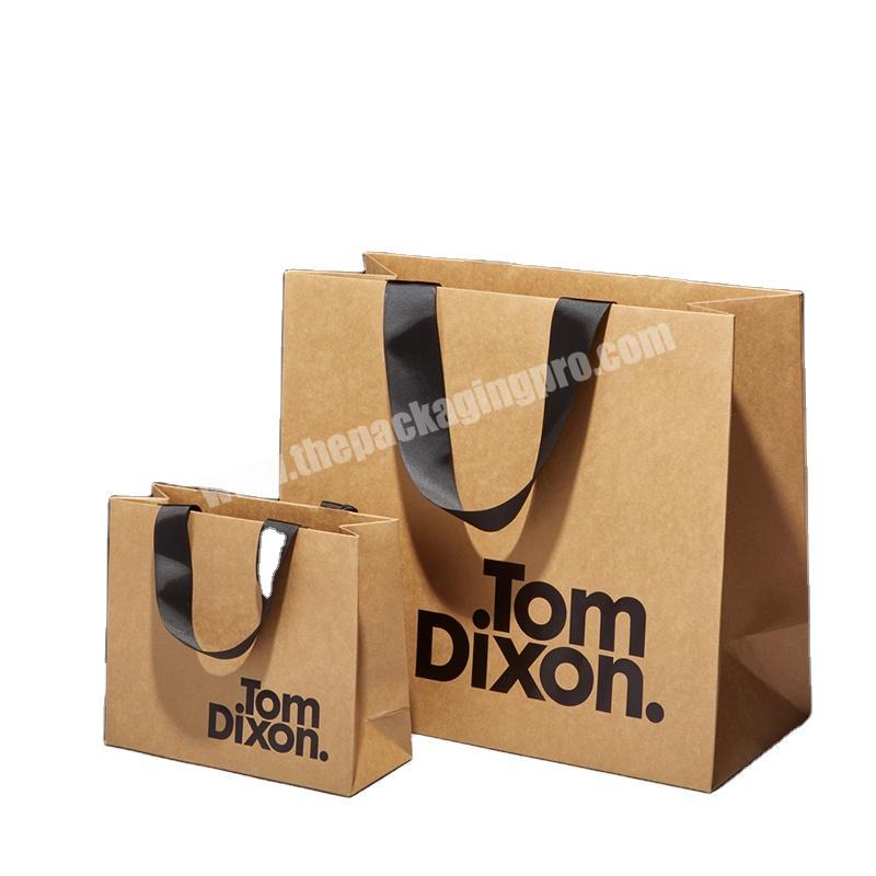 custom black and white portable mini paper bags with your own logo with handle custom logo bags paper bags custom