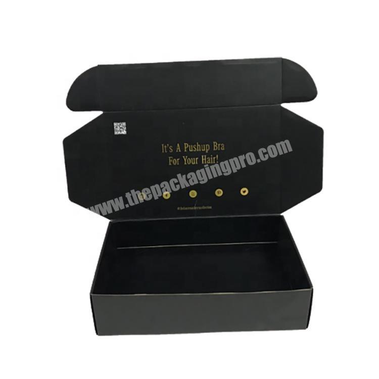 custom black shipping box mailers logo printing for clothing paper gift packaging box