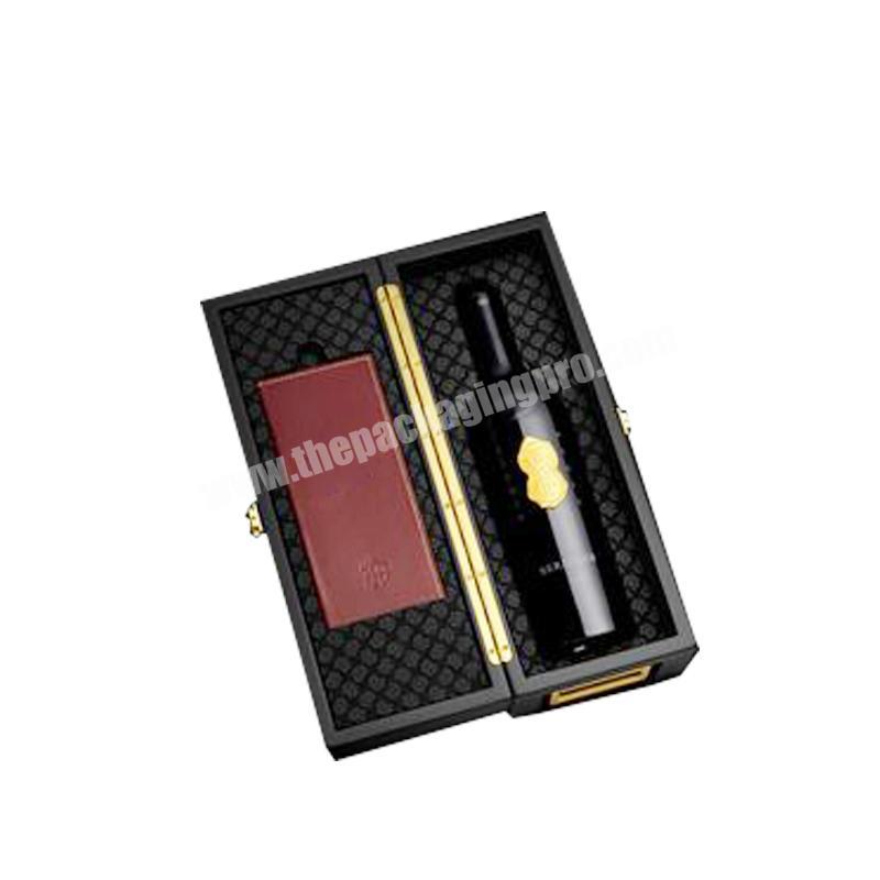 custom black single wine packaging paper gift box wine glass gift boxes wholesale