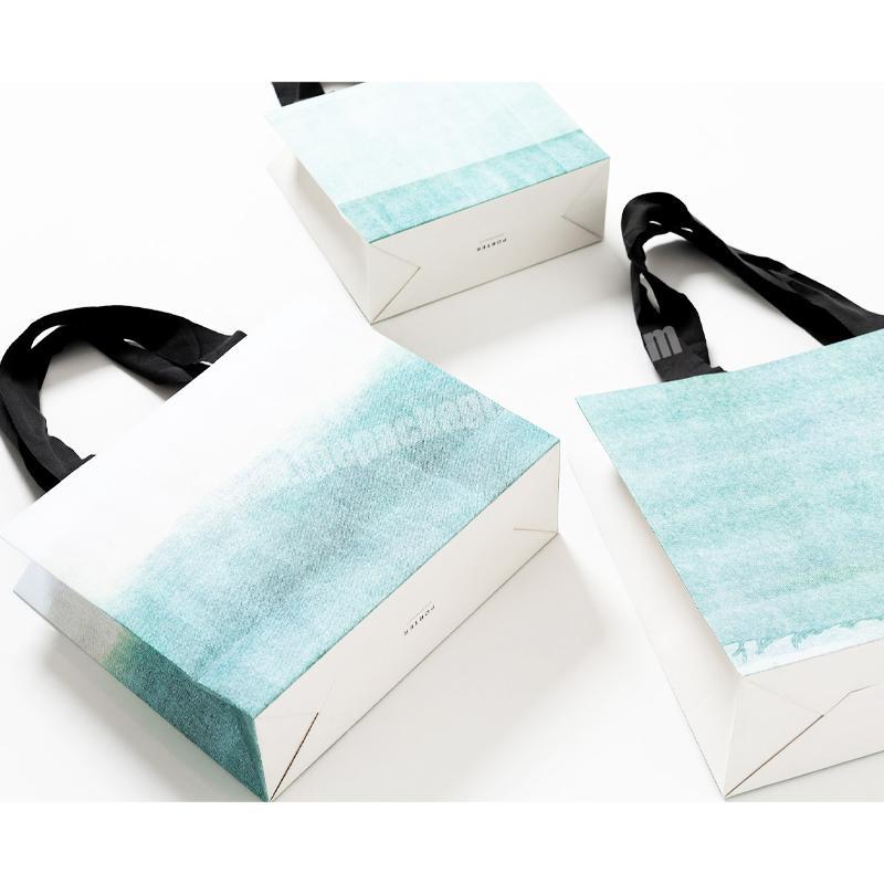custom flat 21x21 paper bags gift bag small small size modern paper bags