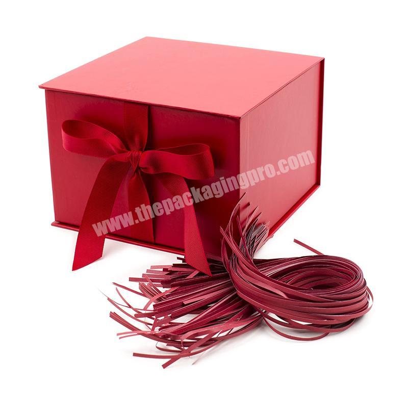 custom folding gift  for packaging adhesive tape carton box packaging folding cardboard fold over boxes with ribbon