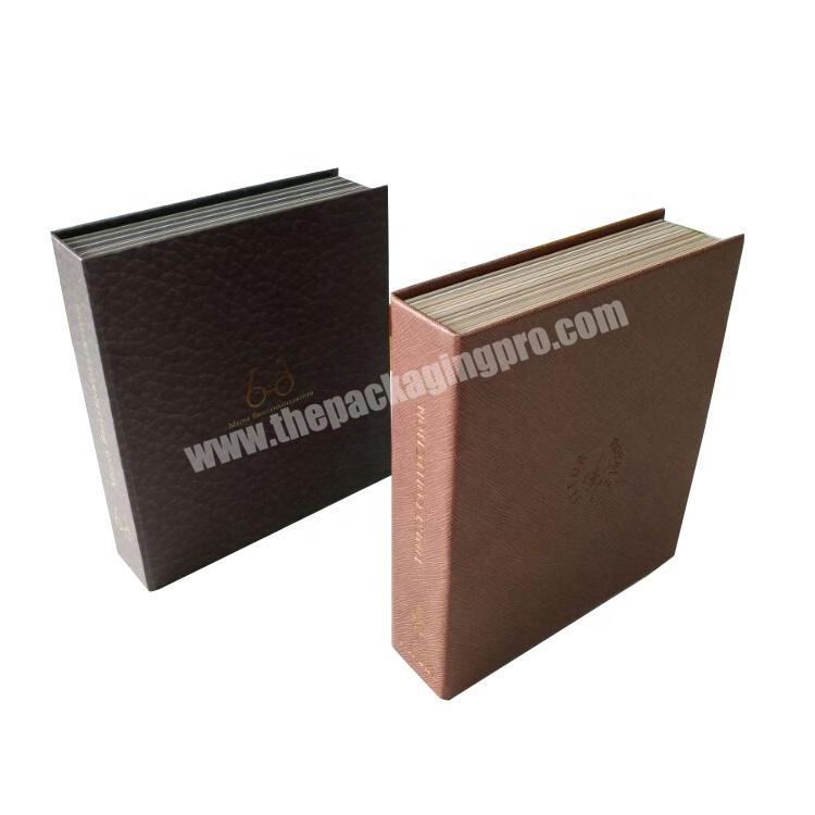 custom hard book shaped cover packaging cardboard sunglasses box