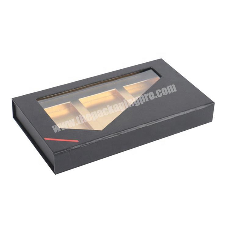 custom logo printed clear plastic lid transparent paper packaging gift boxes pvc chocolate box