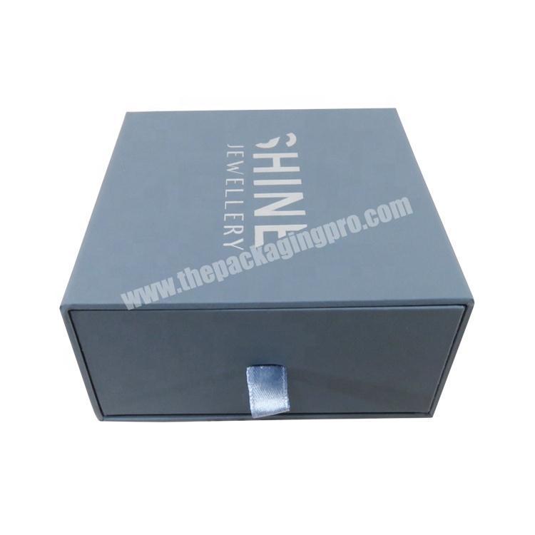 custom logo printed display small luxury cardboard wedding ring sliding drawer gift boxes paper jewelry packaging box