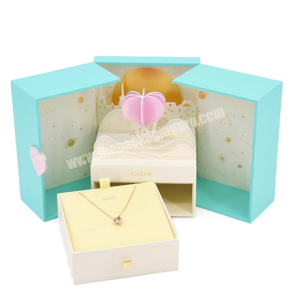 custom logo printed mini small leather jewelry paper gift box white jewelry ring storage box packaging jewelry box packaging