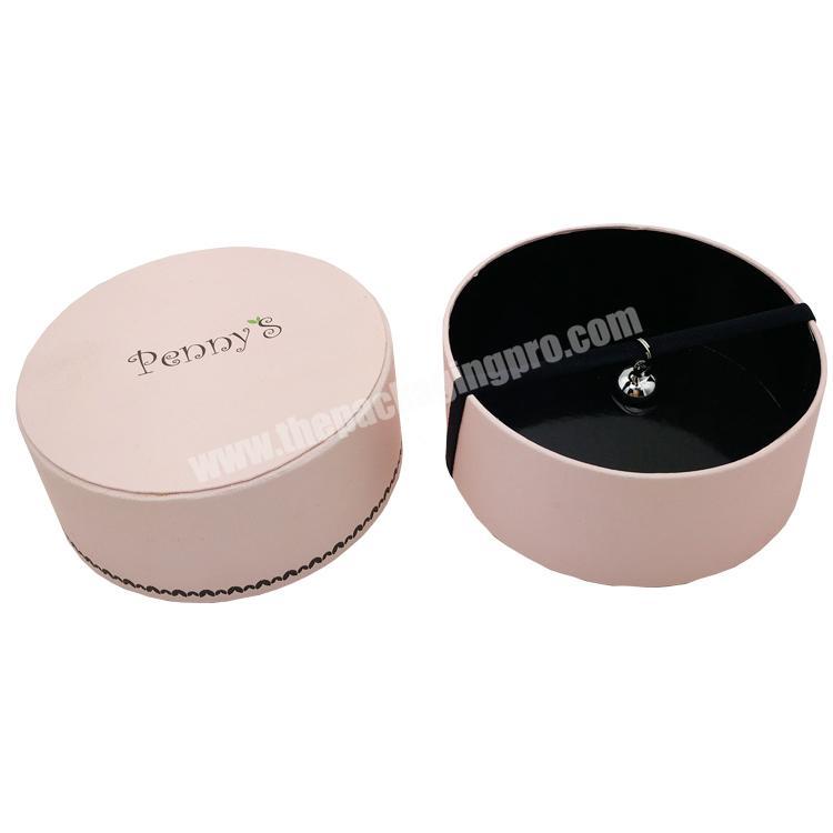 Custom necklace boxes round shape with logo wholesale jewelry packaging