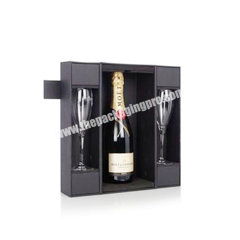 luxury wholesale custom logo pine red wine Big Space gift packaging wine box