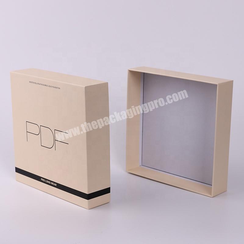 personalize custom luxury rigid cardboard paper 2 piece packaging lid off and bottom wallet gift box