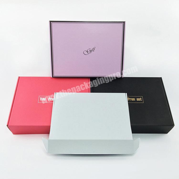 custom pink color printed carton cardboard packaging folded mailer box with logo