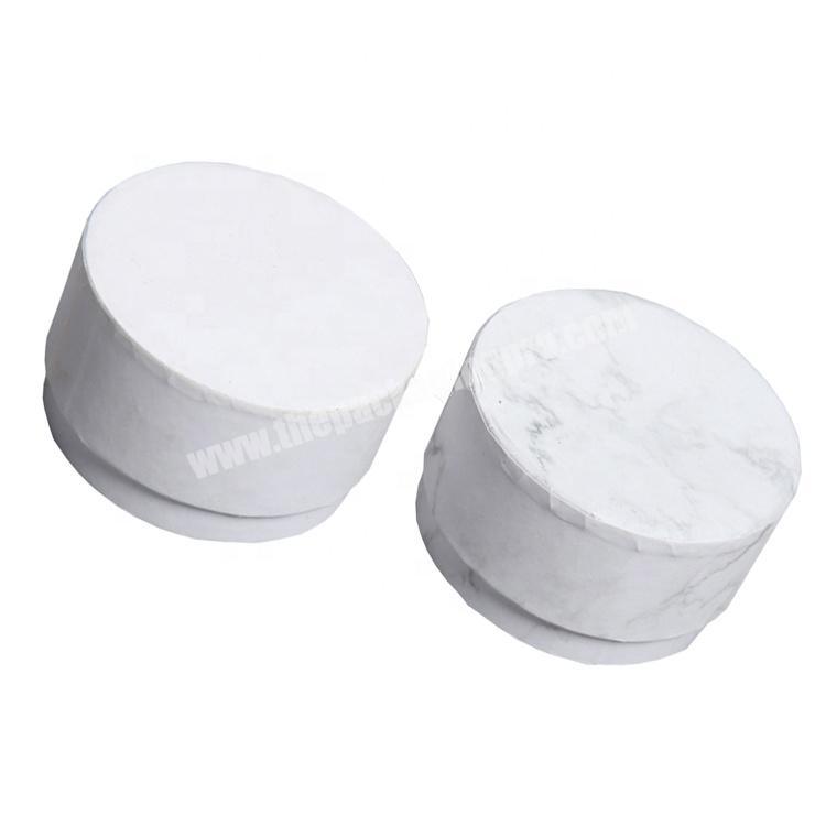 custom plain white printed small candle paper packaging cardboard cylinder box with lids