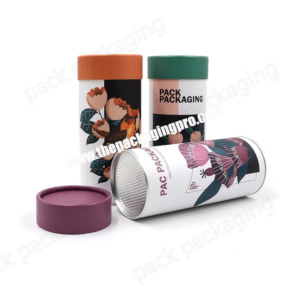 Wholesale Food Grade cardboard collagen paper Tube Canister packaging with custom design