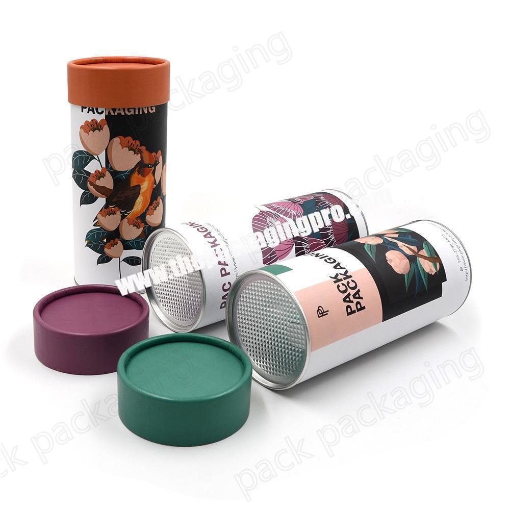 Natural empty cardboard packaging container tube for Probiotics powder packaging paper tube