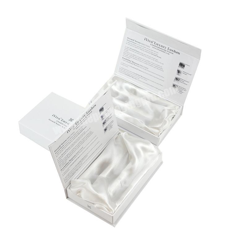 custom printed hard magnetic cardboard box luxury white packaging box