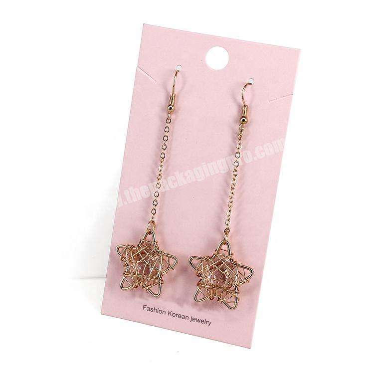 Earring Display Card Jewelry Card Pink Color - China Earring Display Card  Jewelry Card and Earring Packaging price