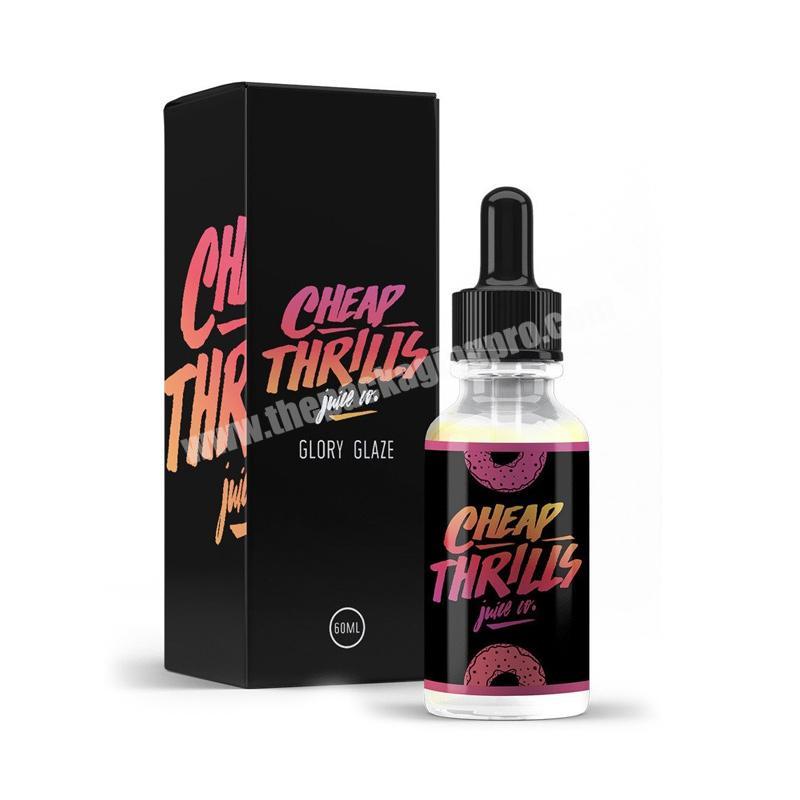 custom printing cbd e liquid e juice vape oil packaging dropper bottle paper box