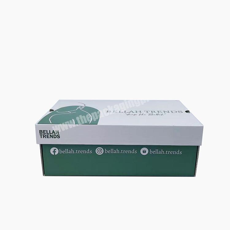 custom printing logo fold corrugated shoe box packing box