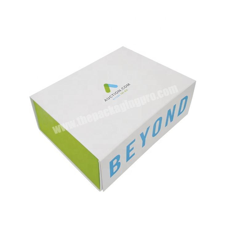 custom rigid paperboard flap pack magnetic closure printed gift cardboard packaging foldable storage box
