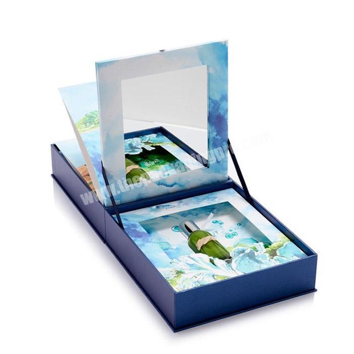 custom transparent cosmetic boxes gift cosmetics kraft carton slide paper mockup cosmetic gift box