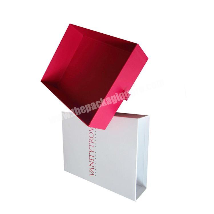 Rigid Slide Drawer Style Jewelry Gift Boxes With Ribbon Pull and
