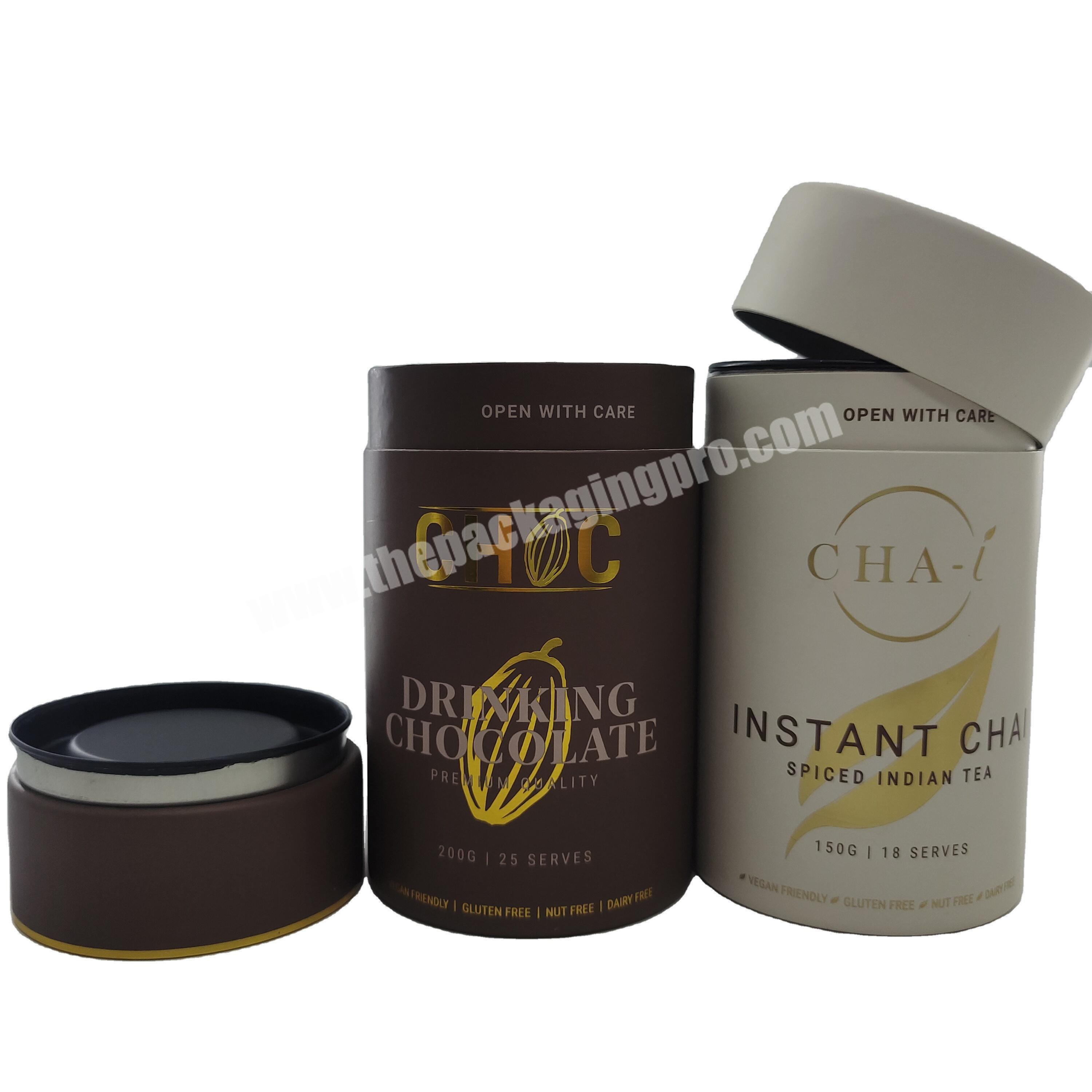 cylinder tex box custom paper tube packaging for tea
