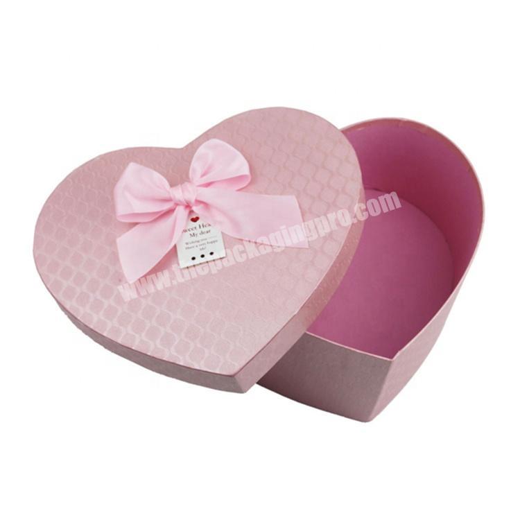 decorative cardboard empty heart shape chocolate gift box