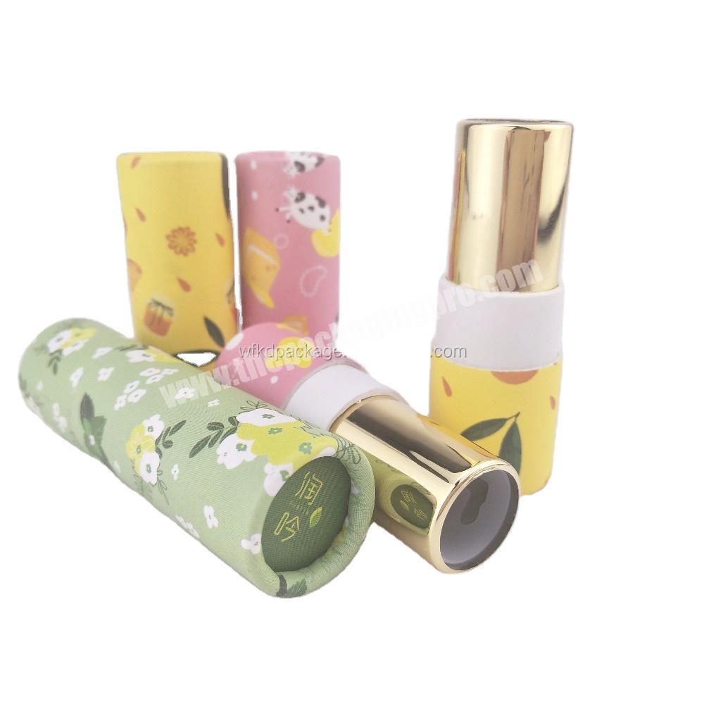 eco packing twist up paper lip balm tube