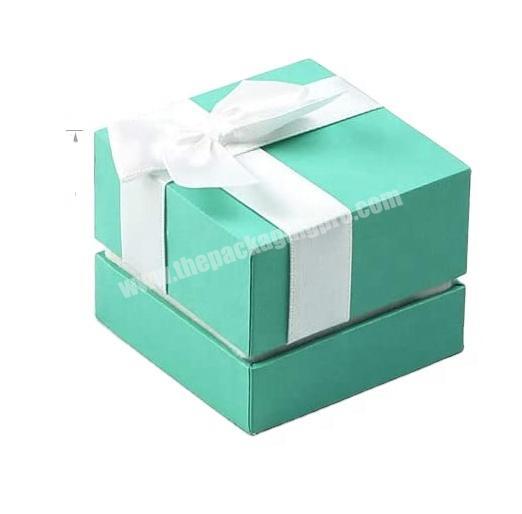 elegant Velvet Ring Box Bow Knot Wedding Jewelry Packaging Gift Box