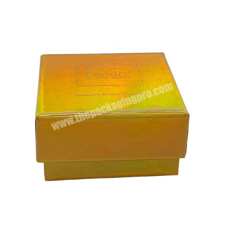 empty luxury cardboard gift packaging truffle chocolate box with paper divider