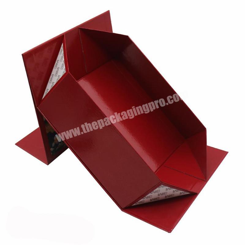 food gift save space paper magnetic flap lid packing board storage folding box customize