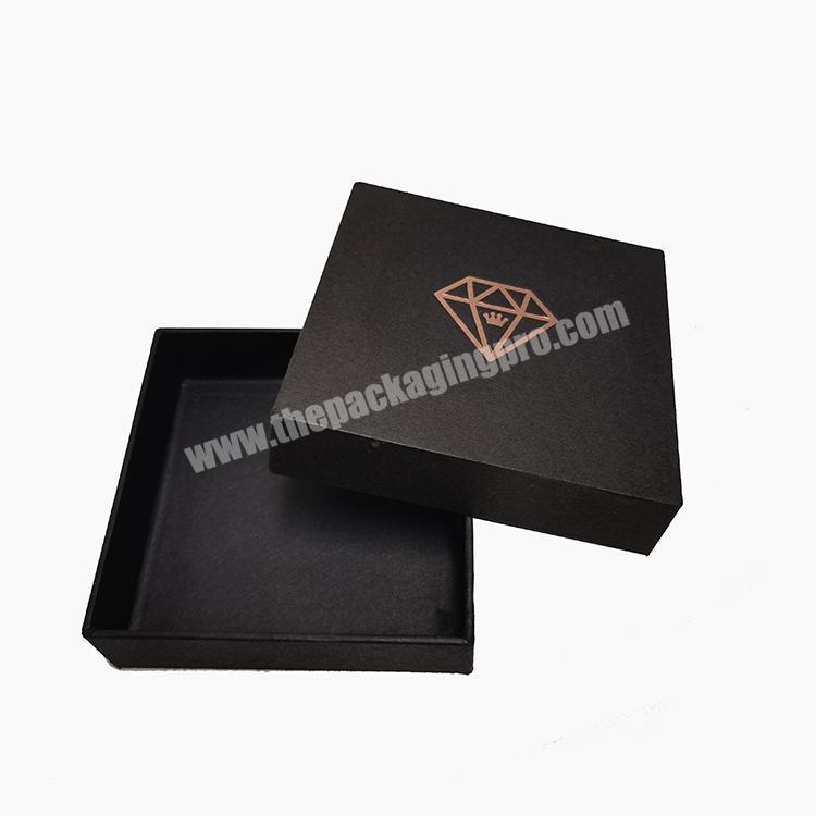 Custom gold foil lid and base cardboard paper box gift box luxury jewelry box