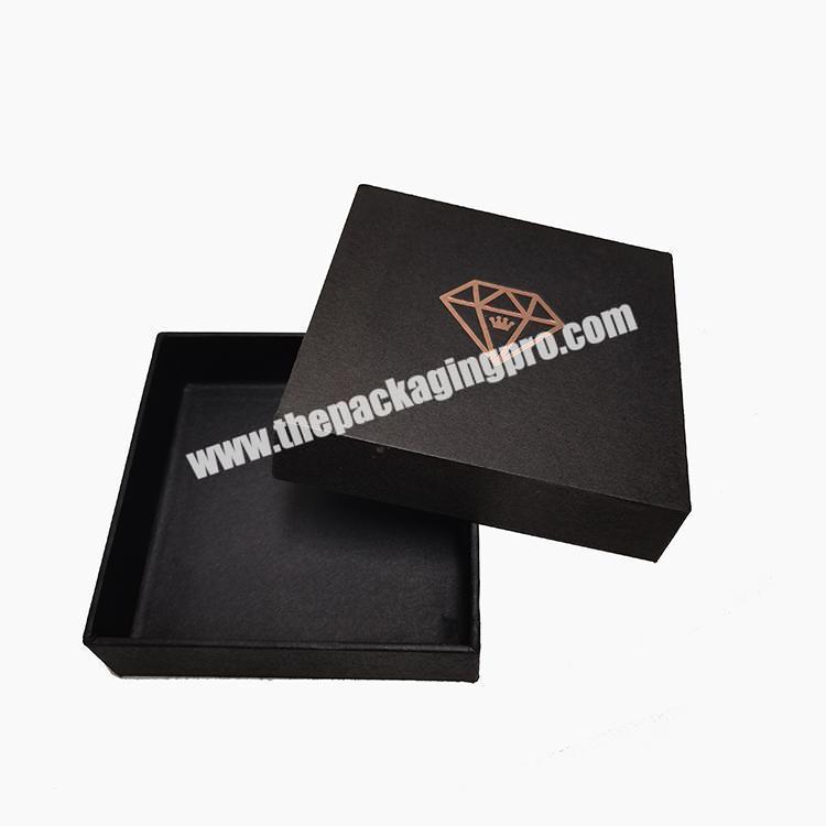 free sample customized Logo black cardboard Jewelry Gift Box