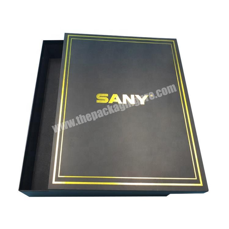 full black color custom paper printed package box with logo