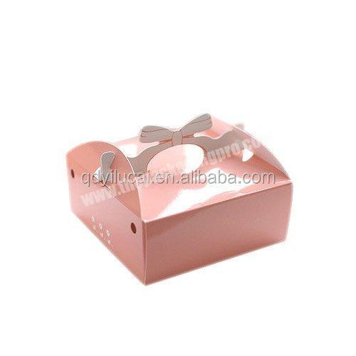 gable style fancy luxury paper cake box for wedding guests