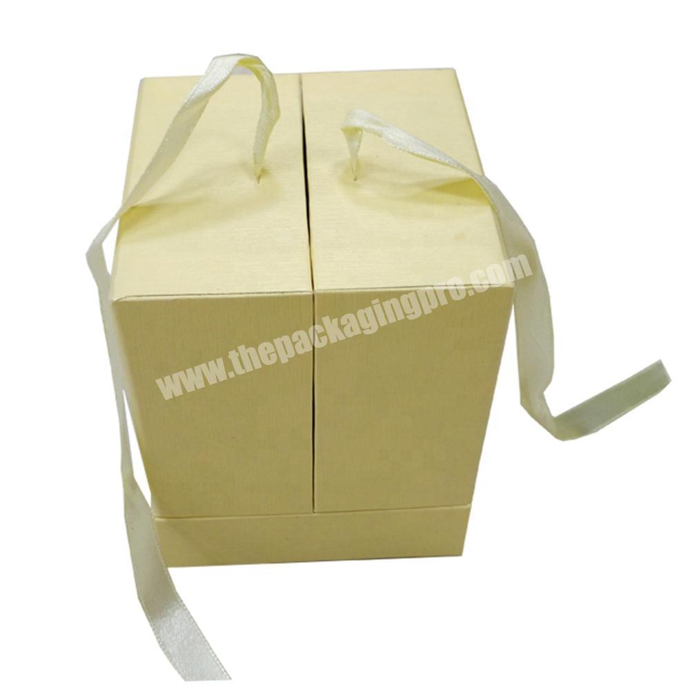 gold paper custom printed neck style rigid gift box bath bomb packaging