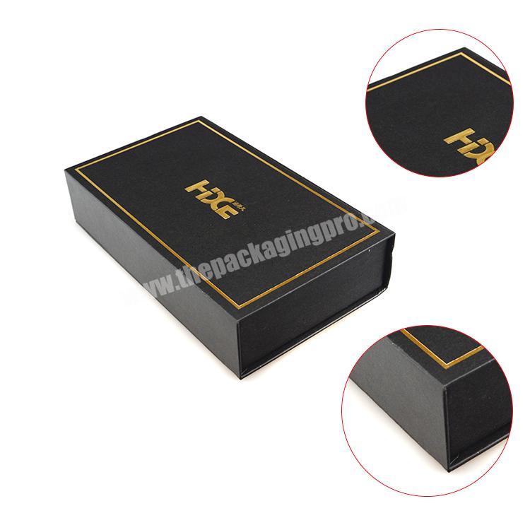 hard luxury paper box wholesale gold foil stamping black socks cardboard packaging box