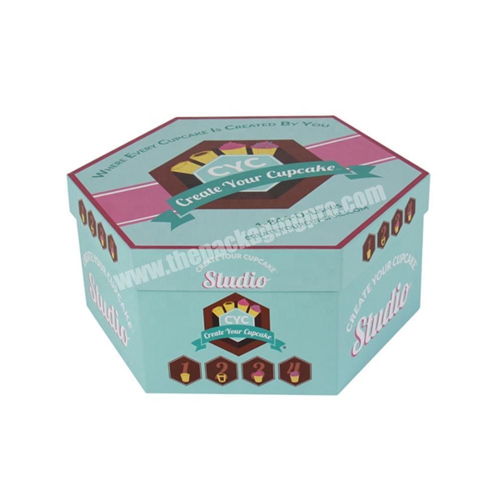 hexagonal cardboard snacks packaging baklava boxes